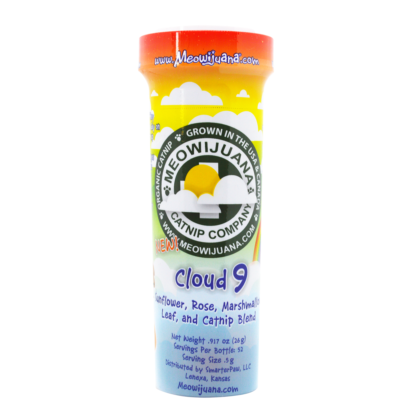 Meowijuana Cloud 9 Sunflower, Rose, Marshmallow Leaf and Catnip Blend 26g