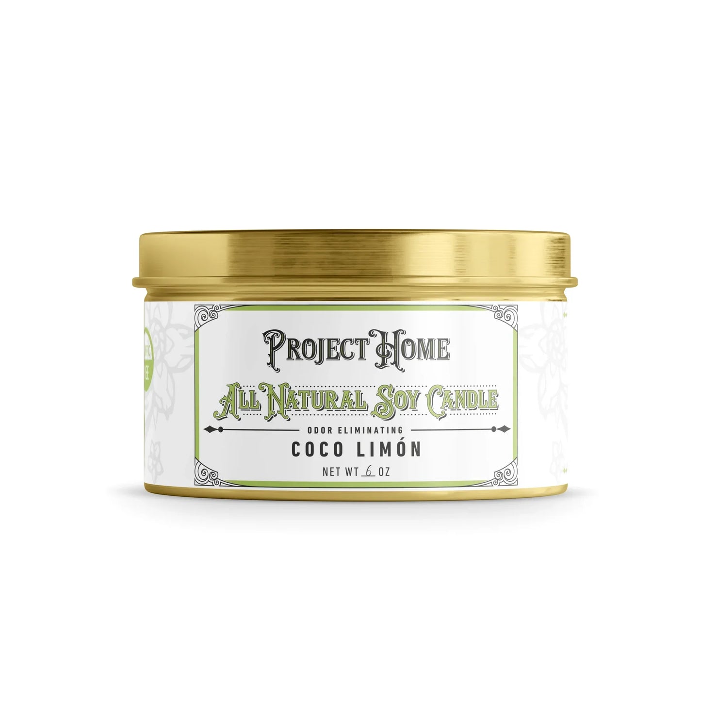 Project Home All Natural Soy Candle Coco Limon 6 oz