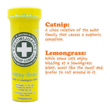 Meowijuana Happy Grass Catnip & Lemongrass Blend 26g