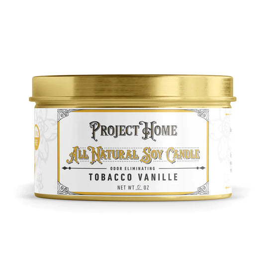 Project Home All Natural Soy Candle Tobacco Vanille 6 oz