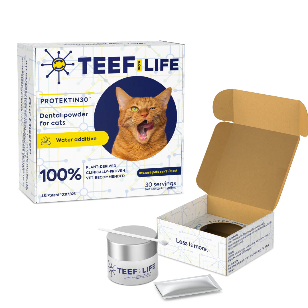 TEEF for Life - Protektin30™ - Dental Kit: Powder Water Additive for Cats