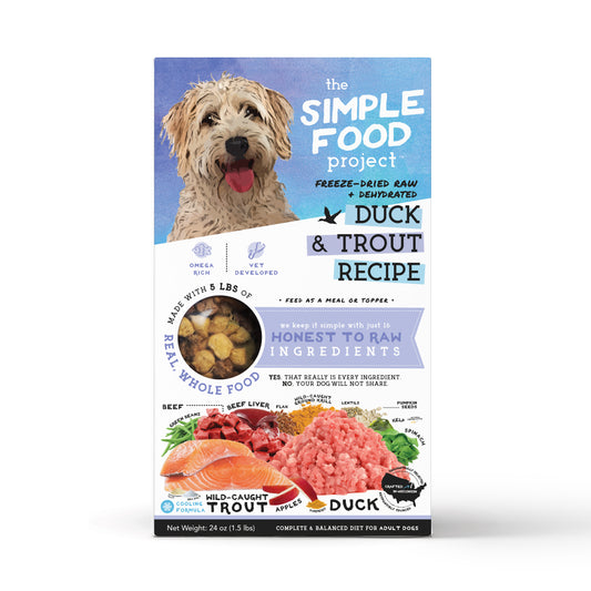 Simple Food Project - Duck & Trout Recipe for Adult Dogs