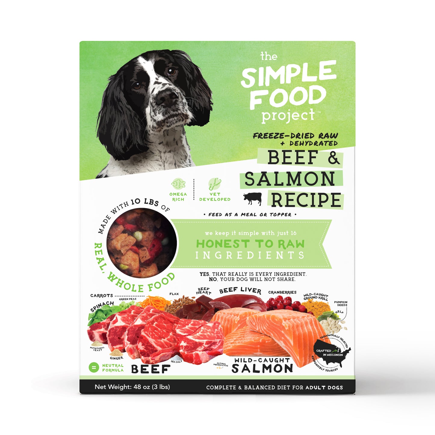 Simple Food Project - Beef & Salmon Recipe for Adult Dogs