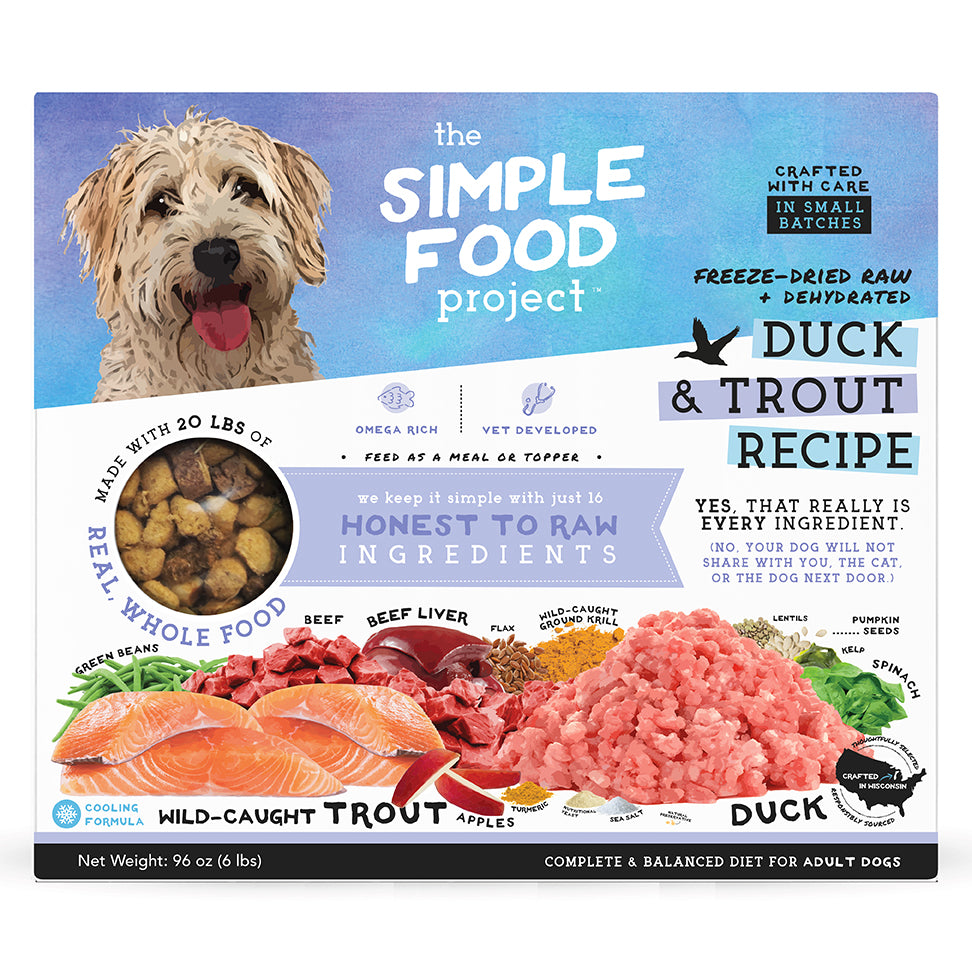 Simple Food Project - Duck & Trout Recipe for Adult Dogs