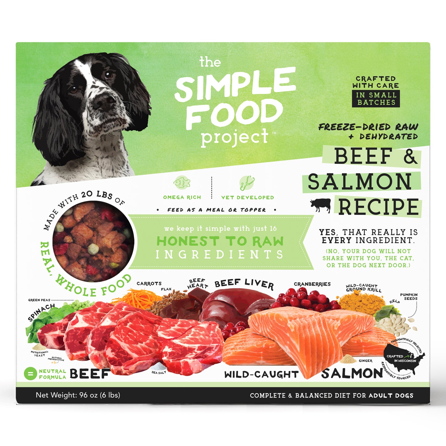 Simple Food Project - Beef & Salmon Recipe for Adult Dogs